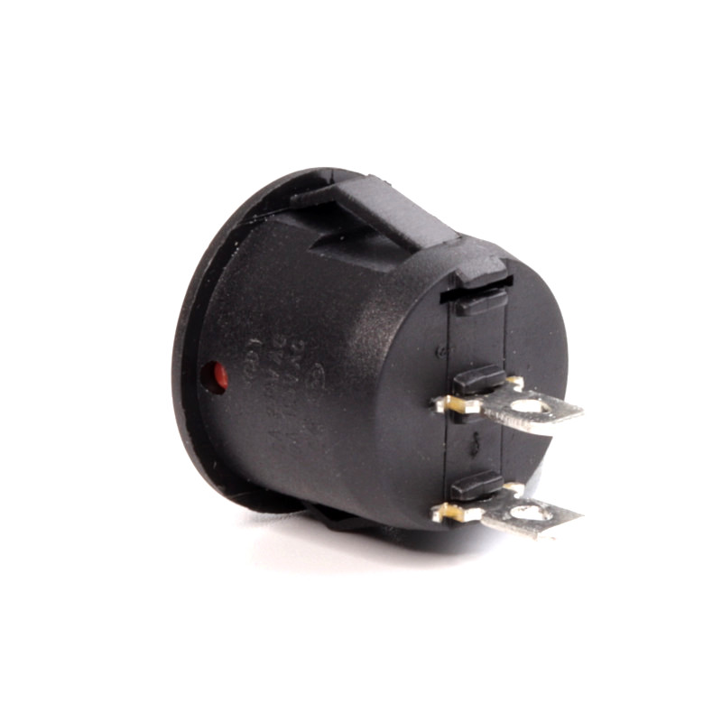 20mm Round Black - Red On-Off Rocker Switch front right 20mm Round Black - Red On-Off Rocker Switch front right